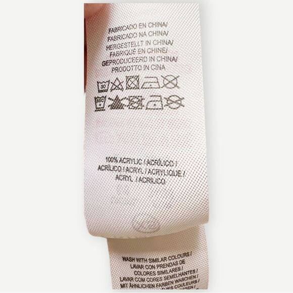 Primark Crochet Open Knit Long Sleeve Boxy Crewneck Cream Pullover Sweater. XS. - Picture 8 of 8